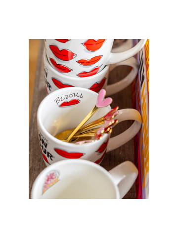 Blond Amsterdam Teelöffel Set Herzen in Rot - 14cm