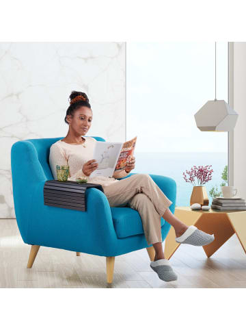 relaxdays Sofatablett in Dunkelbraun