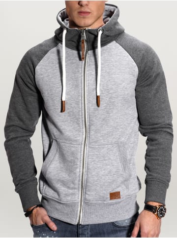 behype Sweatjacke RAGLAN in grau