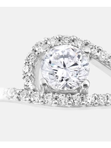 Diamant L'éternel Verlobungsring aus 375 Weißgold mit Zirkonia