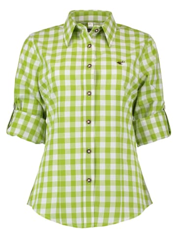 OS-Trachten Trachtenbluse Traian in giftgrün