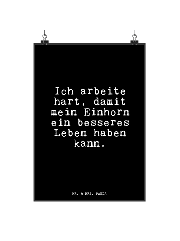 Mr. & Mrs. Panda Bild Ich arbeite hart, damit... mit Spruch in Schwarz