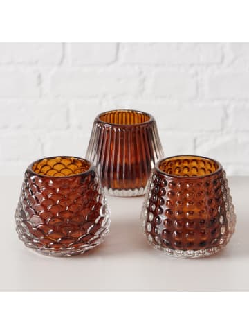 Boltze Teelichthalter in braun