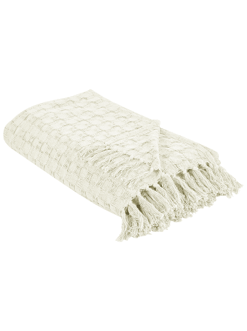 Beliani Tagesdecke BERE in Weiß - (W) 200 x (H) 1 x (L) 220 cm