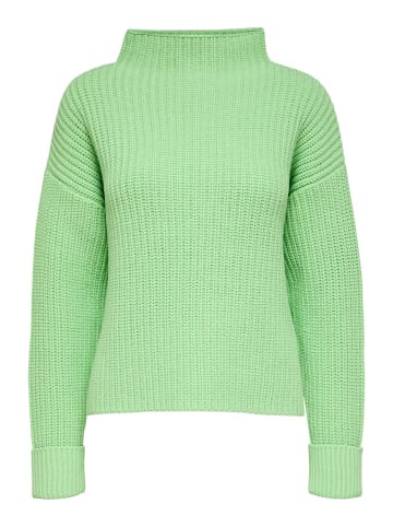 SELECTED FEMME Rollkragen Strickpullover mit Schlitzen SLFSELMA in Grün