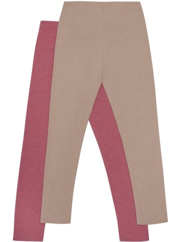 Minymo Kinder Leggings "Basic Leggings (2-Pack)" in Braun