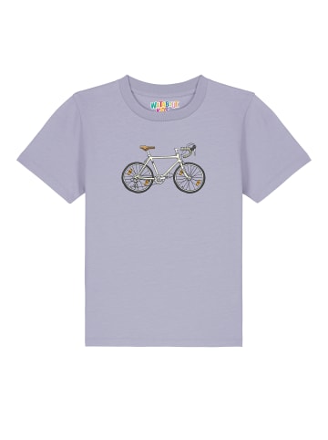 wat? Apparel T-Shirt Doodle Bike in Lavender