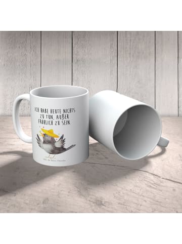 Mr. & Mrs. Panda Becher Rabe Sombrero mit Spruch in Weiß