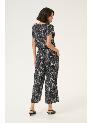 Kaffe Overall KAmira Loose fit in Black/Chalk Graphic Print