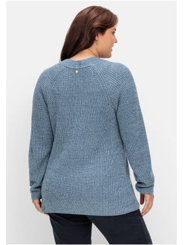 sheego Pullover in himmelblau meliert