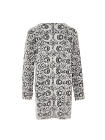 faina Damen Strickjacke in Wollweiss Schwarz