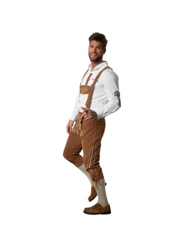 tectake Lederhose Steigerwald in braun