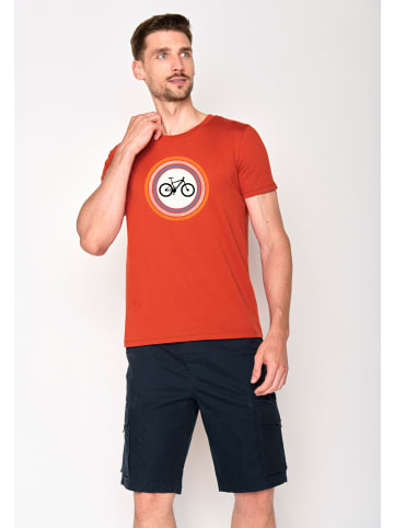 GreenBomb T-Shirt Bike Target in Lehm rot