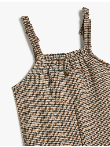 KOTON Jumpsuit in Braun Karomuster