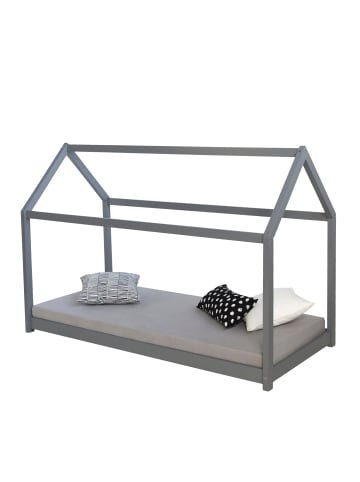 Homestyle4u Hausbett in Grau 90x200