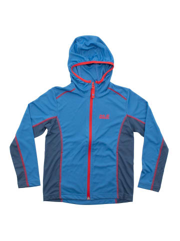 Jack Wolfskin T-Shirt Shoreline Kinder Jacke Sweatjacke UV-Schutz in Grau