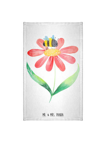 Mr. & Mrs. Panda Mini-Handtuch Hummel Blume ohne Spruch in Weiß