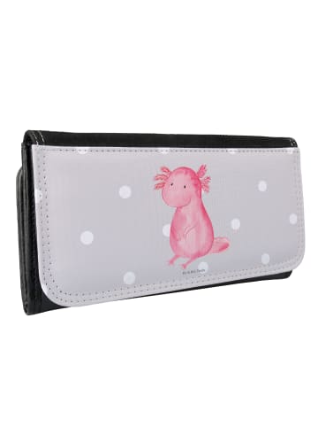 Mr. & Mrs. Panda Damen Portemonnaie Axolotl Niedlich ohne Spruch in Grau Pastell