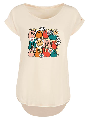 F4NT4STIC T-Shirt Muttertag Cool Moms Club Retro Blumen in Whitesand