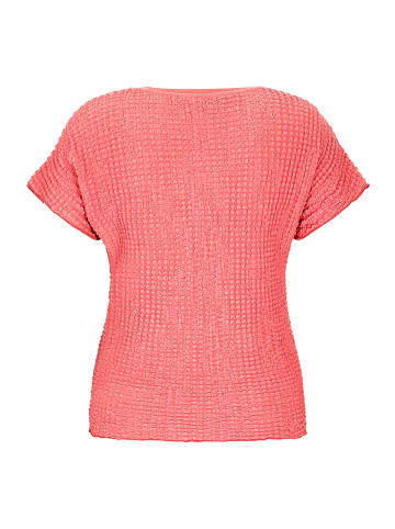 Betty Barclay Strukturshirt mit U-Boot-Ausschnitt in Hot Coral