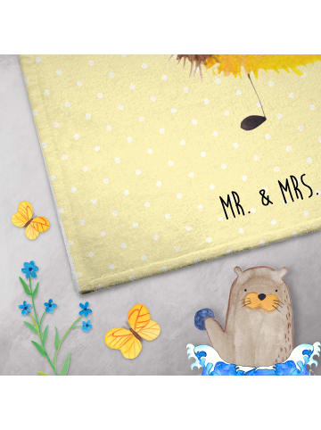 Mr. & Mrs. Panda Gästehandtuch Hummel flauschig ohne Spruch in Gelb Pastell