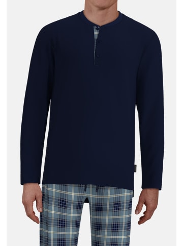 CECEBA Pyjama Parga in blau-mittel-Karo