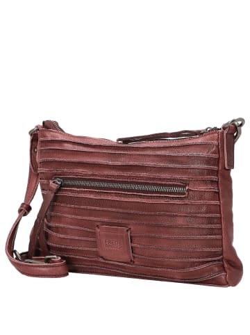 FREDs BRUDER Riffel Crossbag - Umhängetasche 27 cm (toffee) in barolo red