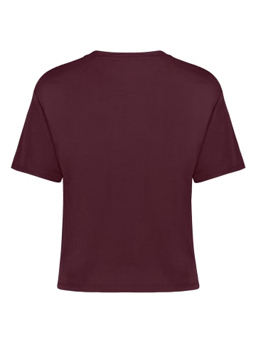 Zero Halbarm-Shirt mit Schnalle in Dark Aubergine