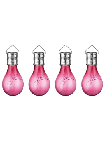 Butlers Solar-Glühbirne SUNLIGHT 4er-Set in Pink