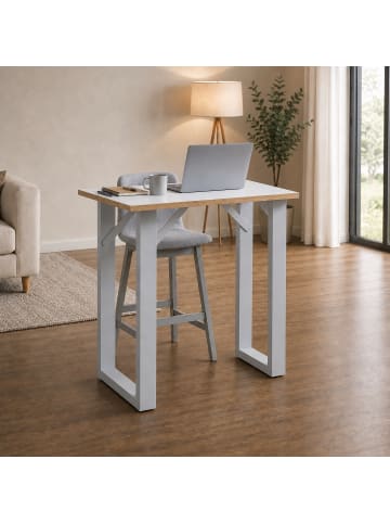 VCM  Bartisch Salia Stehtisch 110 x 50 Salia in Silber / Weiß
