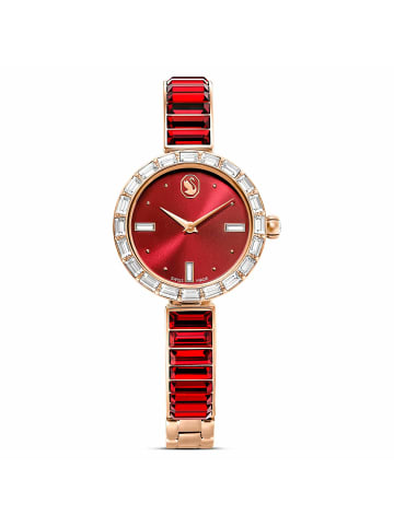 Swarovski Analoguhr für Damen in rot