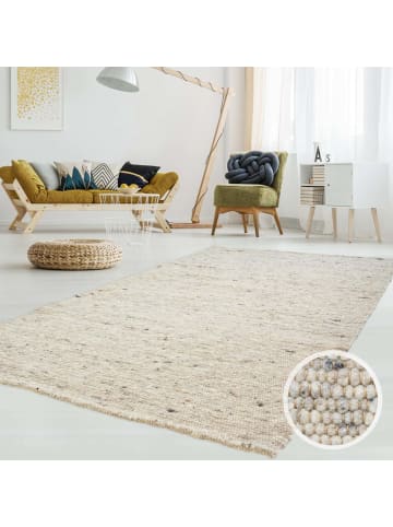 Tara Carpet Handwebteppich Lambrecht in Grau-Beige