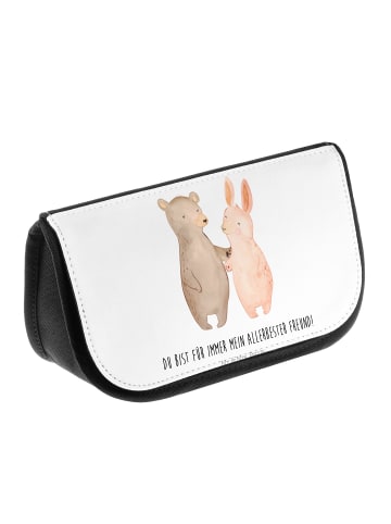 Mr. & Mrs. Panda Make-up Täschchen Bär und Hase Umarmen mit Spruch in Weiß