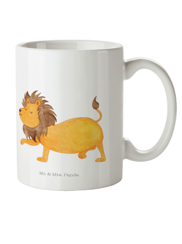 Mr. & Mrs. Panda Kindertasse Sternzeichen Löwe ohne Spruch in Weiß