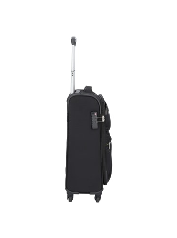 D&N Travel Line 6754 4-Rollen Kabinentrolley 55 cm in schwarz