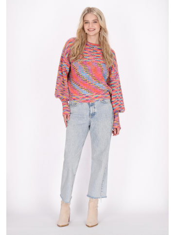 IZIA Damen Pullover in Pink Mehrfarbig