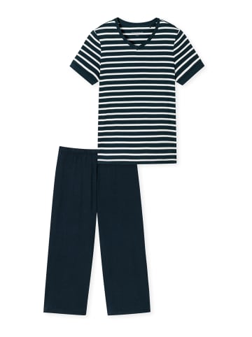 Schiesser Pyjama Casual Essentials in Dunkelblau