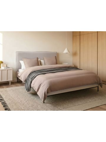 Beliani Doppelbett CORIO in Beige/Schwarz - (W) 153 x (H) 101 x (L) 219 cm