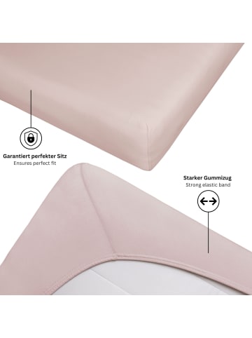 Schöner Wohnen Kollektion Spannbettlaken FLAT 1 in Rose
