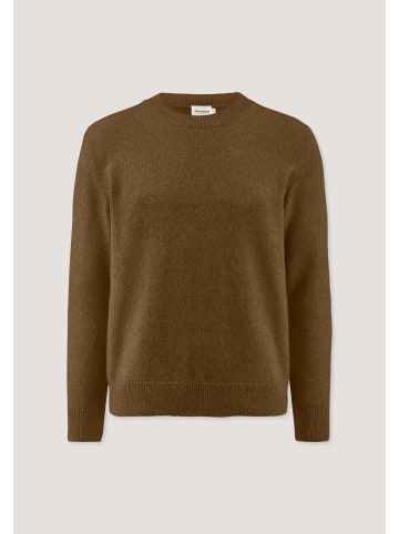 Hessnatur Strick Pullover in bernsteinbraun