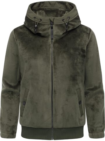 ragwear Fleecejacke Cousy Short Bonded in Dark Olive