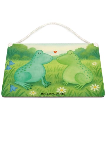 Mr. & Mrs. Panda holzbild Frosch Liebe Design ohne Spruch in Weiß