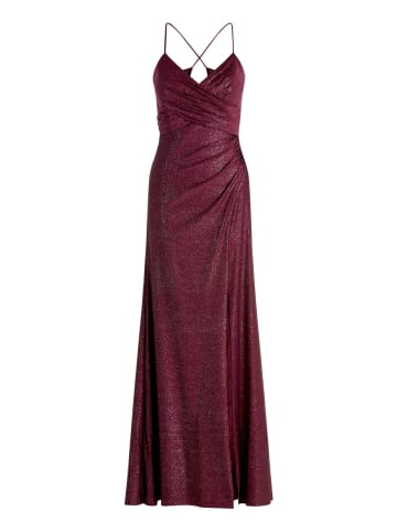 Vera Mont Abendkleid im Glitzer-Look in Dark Red/Black
