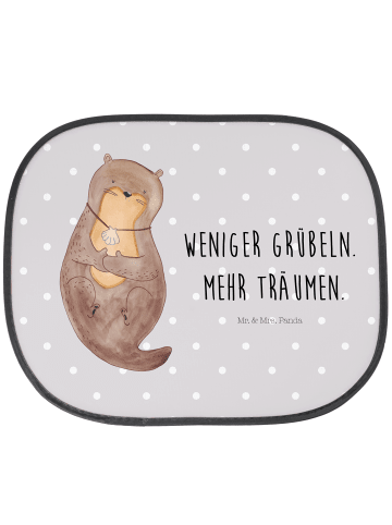 Mr. & Mrs. Panda Auto Sonnenschutz Otter Muschel mit Spruch in Grau Pastell