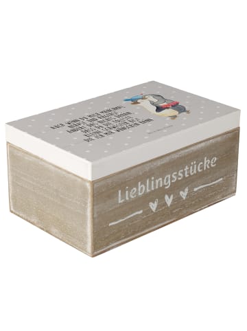 Mr. & Mrs. Panda Aufbewahrungsbox Pinguin Kleine Schwester mit S... in Grau Pastell