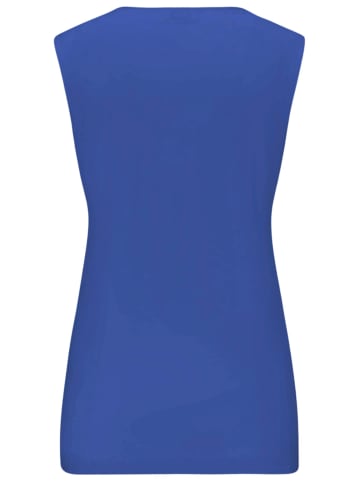 GOLDNER Kurzgröße: Gepflegtes Top in formstabiler Ware in royalblau