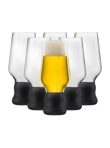 Eisch 6er Set Bierbecher Craft Beer Experts 450 ml in schwarz