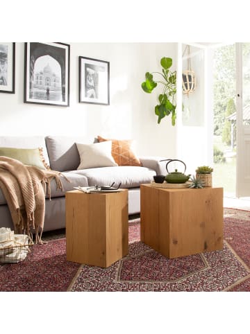 home24 Beistelltisch Cubus III in Braun