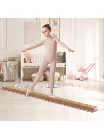 COSTWAY 240cm Schwebebalken Kinder in Rosa