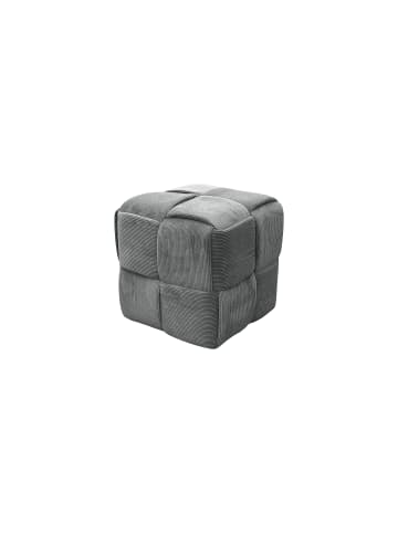 byLiving Pouf Urban in grau - B 40, H 41, T 40 cm